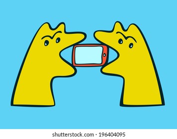 Holding smart phone