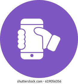 Holding Smartphone
