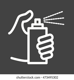 Holding Spray Bottle