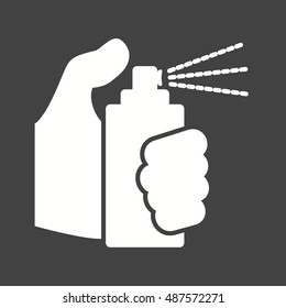 Holding Spray Bottle
