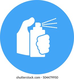 Holding Spray Bottle