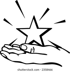 holding a star