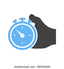 Holding Stopwatch