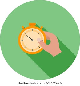 Holding Stopwatch