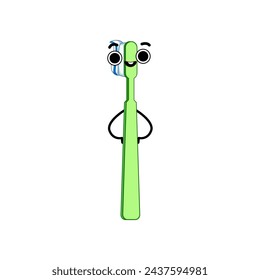 holding toothbrush cartoon. bottle bristle, natural table, mockup bath holding toothbrush sign. isolated symbol vector illustration