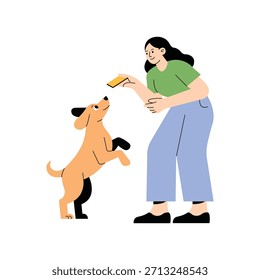 Holding Treat Vector Ilustración plana EPS 10 Archivo