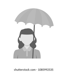 Holding umbrella icon