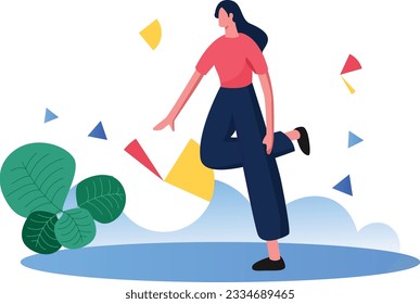 Holding value, Flat vector illustration