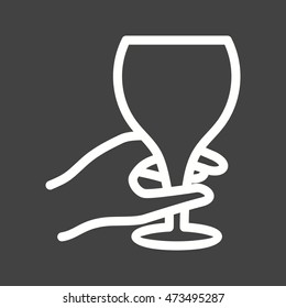 Holding Wine Goblet