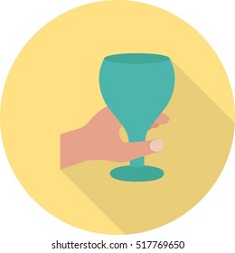 Holding Wine Goblet