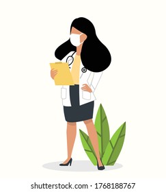  holds a folder in his hands COVID-19 Illustrations