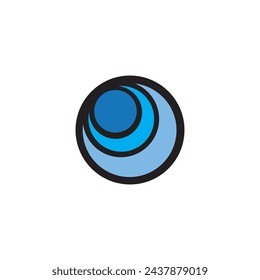 hole circle logo design template 3d vector illustration