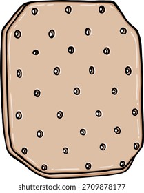 Agujero de galletas de panadería Doodle para colorear de dibujos animados lineales