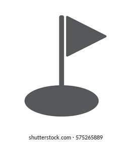 Hole Course Golf flat vector icon EPS 10