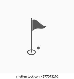 hole course icon, golf vector
