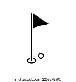 hole course icon, sport vector, golf illustration