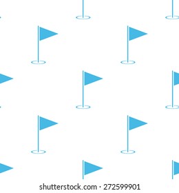 Hole Course web white pattern in a unique style. Vector symbol