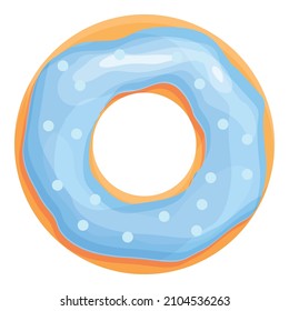 Hole donut icon cartoon vector. Sweet food. Colorful donut