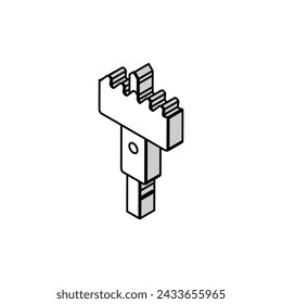 hole drill saw isometric icon vector. hole drill saw sign. isolated symbol illustration