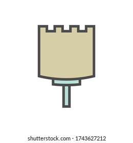 Hole drilling tool in air conditioner installation work vector icon design, editable stroke.