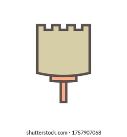 Hole drilling tool in air conditioner installation work vector icon design, editable stroke.