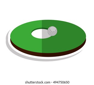 hole golf sport icon vector illustration design