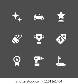 Hole Icon. 9 Hole Set With Discount, Mini, Golf And Drill Vector Icons For Web And Mobile App