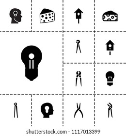Hole icon. collection of 13 hole filled icons such as cheese, pliers, nesting house, head with keyhole. editable hole icons for web and mobile.