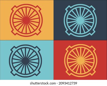 Hole Manhole Logo Template, Simple Flat Icon of manhole,hole,illustration