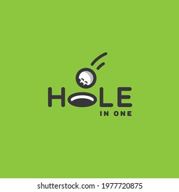 Hole In One Logo Template Design. Vector Illustration.