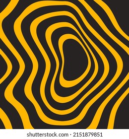 Agujero, Fondo De Ilusión Óptica. Fondo vectorial distorsionado con círculo