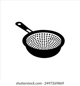 Hole pan silhouette icon vector illustration on white background
