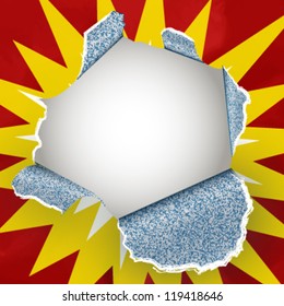 hole paper background.Vector design.