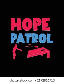 Hole Patrol. Cornhole vintage t-shirt design.