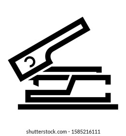 hole punch icon isolated sign symbol vector illustration - high quality black style vector icons
