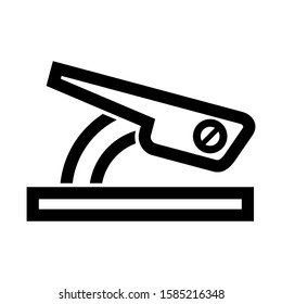 hole punch icon isolated sign symbol vector illustration - high quality black style vector icons
