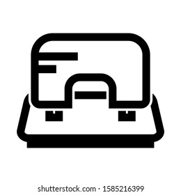 hole punch icon isolated sign symbol vector illustration - high quality black style vector icons

