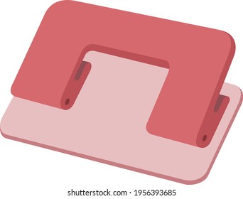 Hole punch office supplies illustration icon