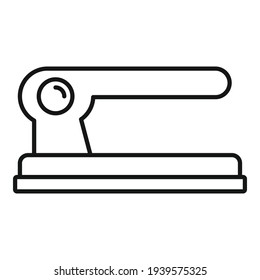 Hole punch stapler icon. Outline hole punch stapler vector icon for web design isolated on white background