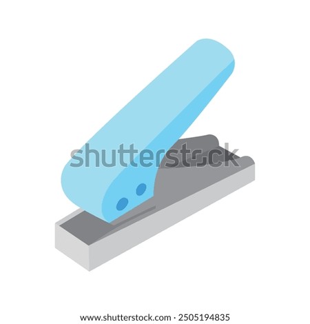 Hole punch vector illustration for office or school stationery supplies. Hole punch is useful for organizing documents. School, conferences, office supplies.