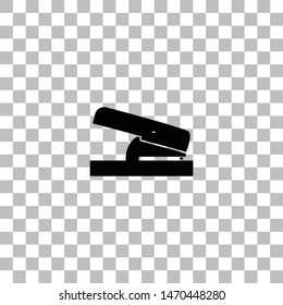 Hole puncher. Black flat icon on a transparent background. Pictogram for your project
