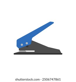 Hole puncher flat design vector illustration isolated on white background. paper hole puncher stationery equipment. 