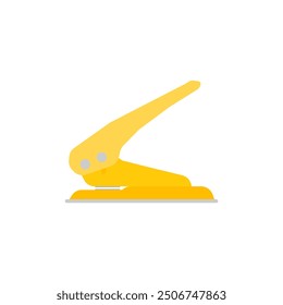 Hole puncher flat design vector illustration isolated on white background. paper hole puncher stationery equipment. 