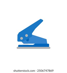 Hole puncher flat design vector illustration isolated on white background. paper hole puncher stationery equipment. 