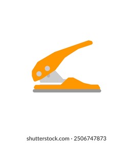 Hole puncher flat design vector illustration isolated on white background. paper hole puncher stationery equipment. 