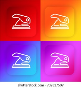 Hole puncher four color gradient app icon set