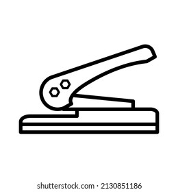 Hole puncher icon in trendy vector design illustration 