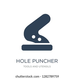 hole puncher icon vector on white background, hole puncher trendy filled icons from Tools and utensils collection, hole puncher vector illustration
