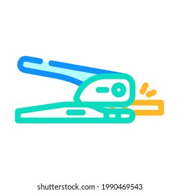 hole puncher stationery equipment color icon vector. hole puncher stationery equipment sign. isolated symbol illustration