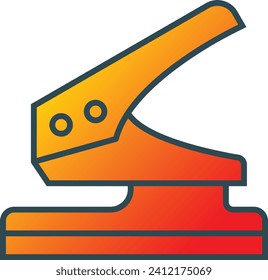 Icono del vector del perforador. Se puede usar para imprimir, móviles y aplicaciones web.